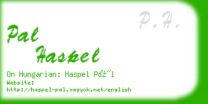 pal haspel business card